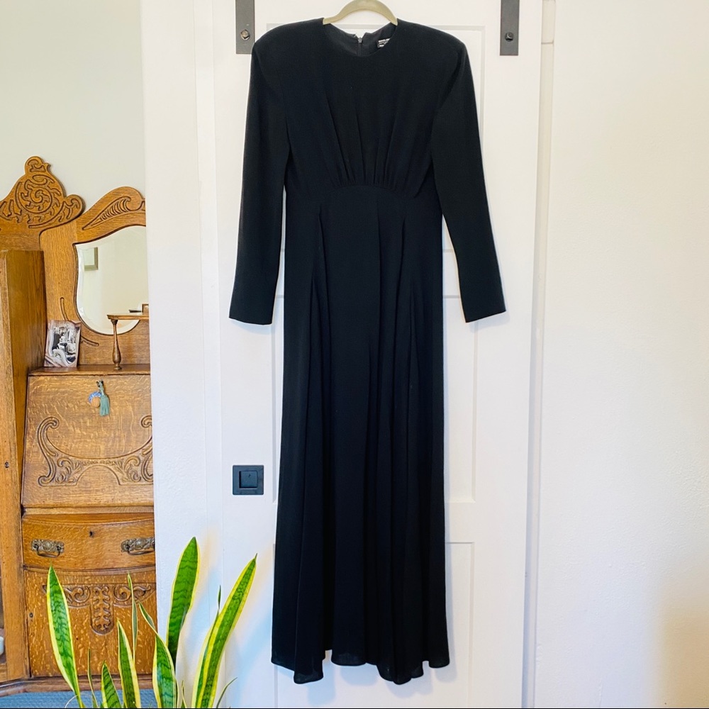 Vintage Giorgio Armani Empire Waist Black Gown
